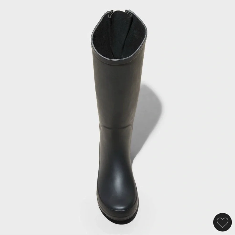 Women River Tall Rain Waterproof Boots Blck size 8 - Picture 3 of 9